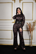 Noir – Jumpsuit aus schwarzer Spitze